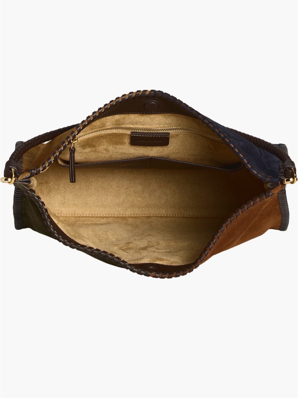NWT Veronica Beard Vida Colorblock Suede Hobo Bag - Picture 15 of 16